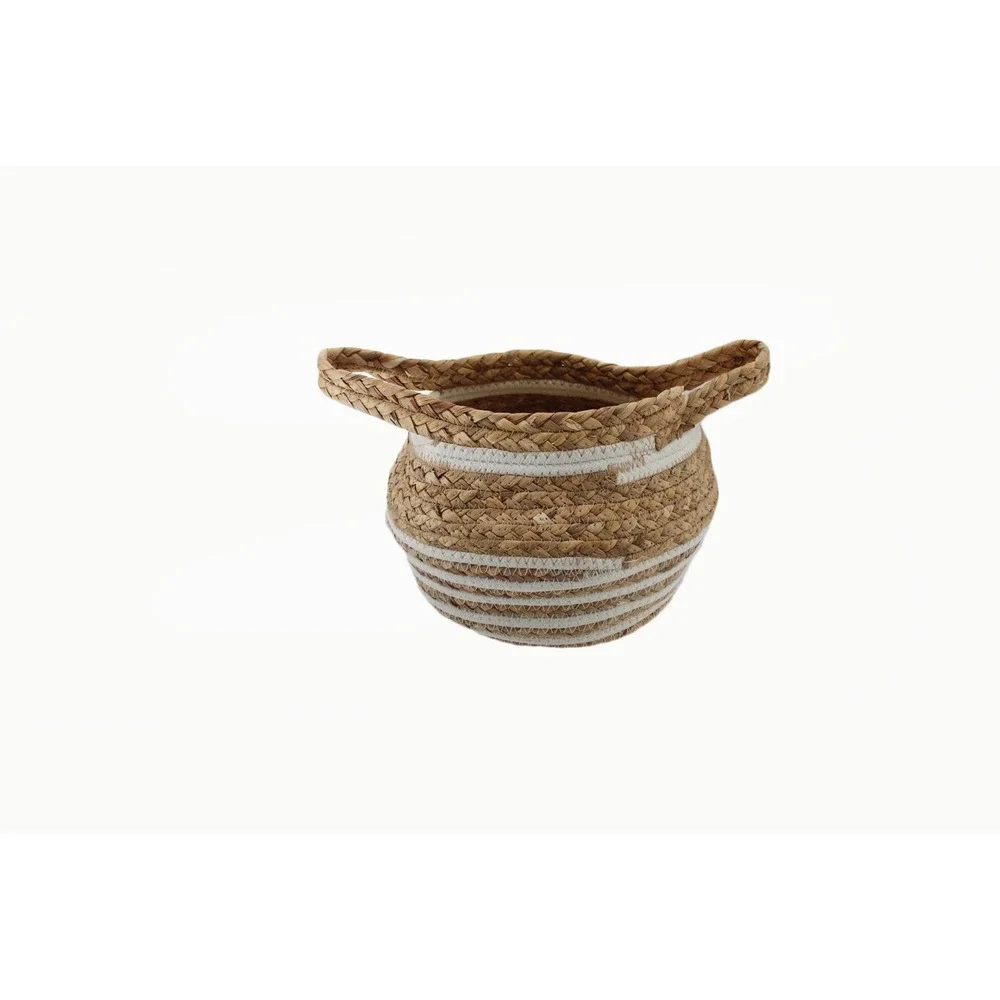 Storage Bins 2pcs Pillowfort Small‎ Water Hyacinth and Coiled Rope Storage Bin